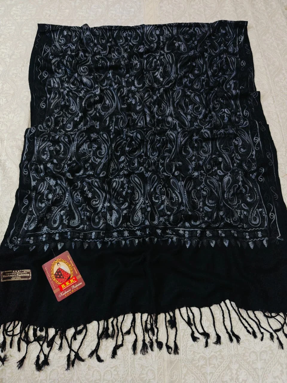 JF Kashmiri Shawl RKK - (13) Indian Kashmiri Shawl Rkk - Code Jf13 - Image 1