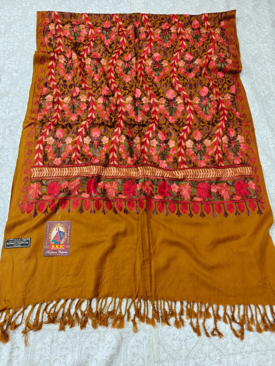 JF Kashmiri Shawl RKK - (14) Indian Kashmiri Shawl Rkk - Code Jf14 - Image 1