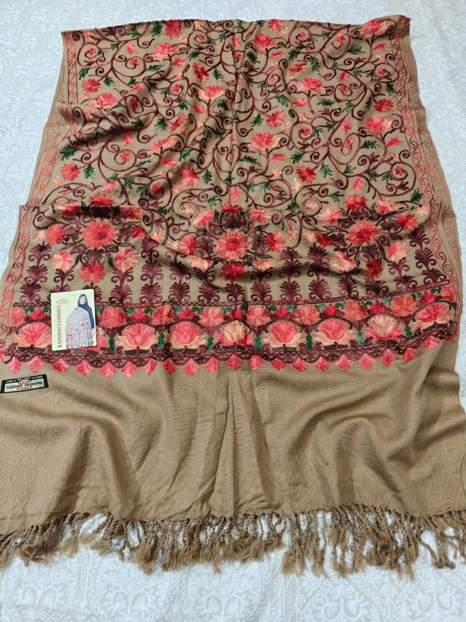 JF Kashmiri Shawl RKK - (20) Indian Kashmiri Shawl Rkk - Code Jf20 - Image 1