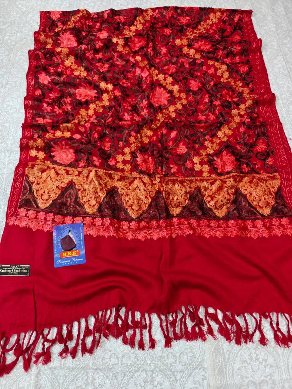JF Kashmiri Shawl RKK - (3) Indian Kashmiri Shawl Rkk - Code Jf03 - Image 1
