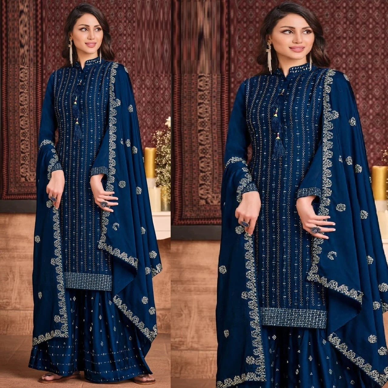 UN2658-1990 Premium Georgette Dress - Un2658 - Image 1