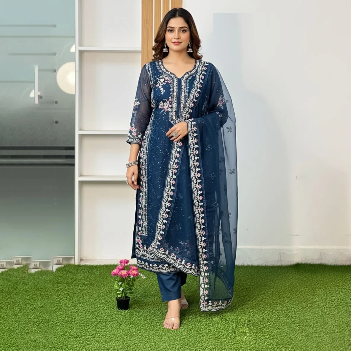 UN3395-2290 Premium Georgette Dress - Un3395 - Image 1